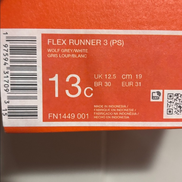 Nike New Flex Runner 3 Grey/ Withe Mesh Preschool Sneaker Shoes FN1449-001 - Picture 6 of 8